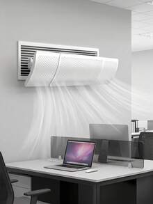 1pc Adjustable Central Air Conditioning Vent Deflector, Universal Ceiling/Side Vent (49-86cm), Effectively Controls Airflow Direction And Improves Air Quality - Multiple Styles and Colors - View 4