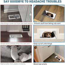 4PCS 2D Flat Magnetic Vent Covers, (Cat) Cute Peeking Pattern, 5.5*12IN, Suitable For Floor, Wall, Ceiling Vents, Home Decor - Coffee Brown - View 6