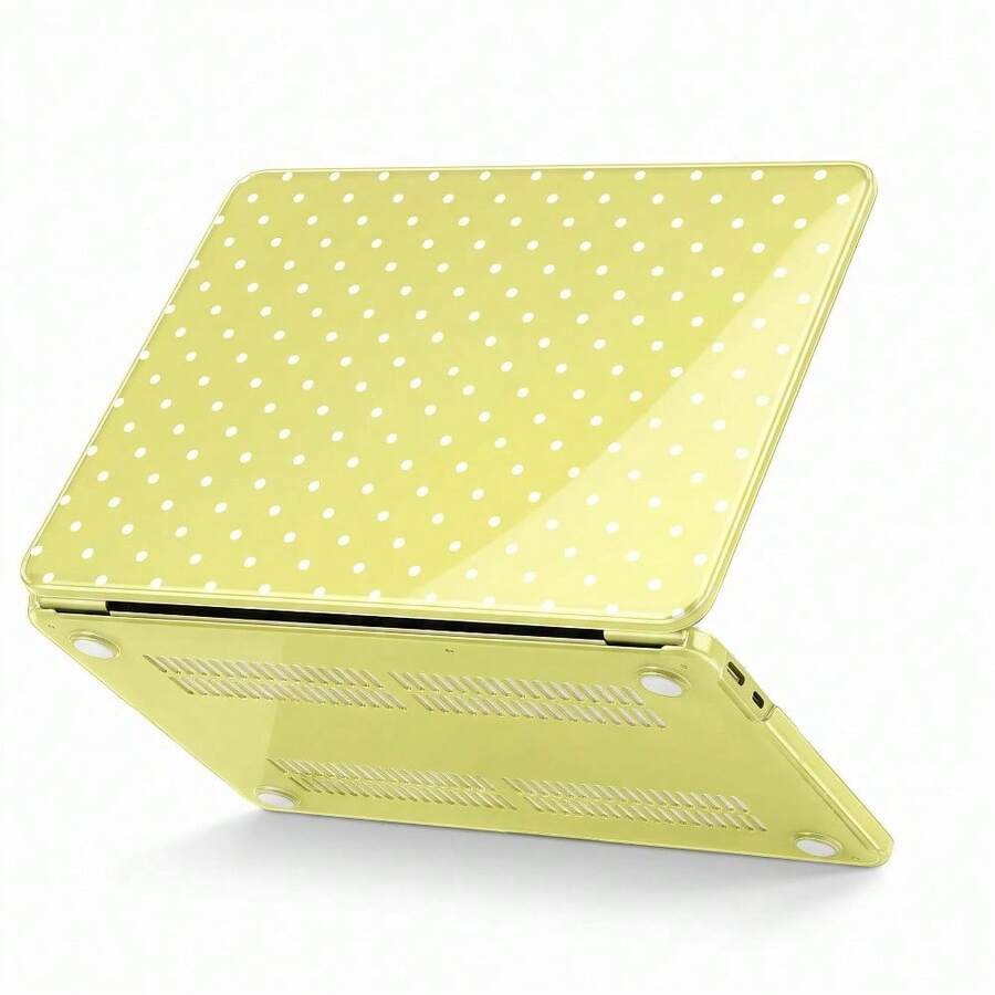 Polka Dot Style Compatible With Macbook Neo 13-Inch 2026 A3404 A18 Pro Chip, A3404 2026 Neo 13-Inch Ultra-Clear Crystal Fully Transparent Ultra-Thin Hard Shell Protective Case, Back To School Yellow Polka Dot - View 1