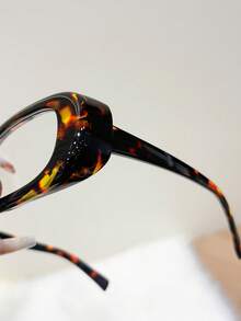 1 Pair Women's Square Frame Fashionable Decorative Non-Prescription Glasses - Multicolor - View 3