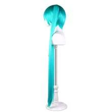 Blue Long Anime Cosplay Wig - Clip-In Twin Tails Heat Resistant, 38 Inch Roleplay Hair With Hair Cap For Daily Wear & Conventions - Mint Blue - View 4