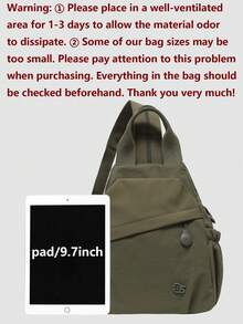 Anti-Theft Casual Multi-Compartment Nylon Backpack For Women; Multi-Functional Commuter Day Bag; - Multicolor - View 3