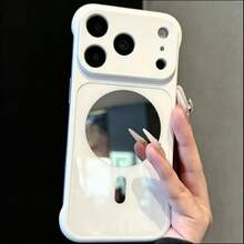 Magnetic Shockproof Phone Case Compatible With IPhone, Large Opening Full Camera Lens Protection, Matte Wavy Texture Anti-Fingerprint Protective Cover, Compatible With Wireless Charger, Designed For Women, Suitable For IPhone 18/Ultra/17/16/15/14/13/12 Series - White - View 7