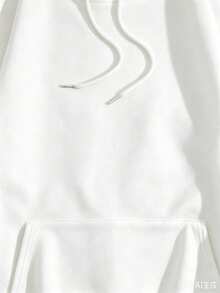 Unisex Fun Rabbit Hoodie,Cute Rock-Style Animal Pattern Design,Hooded Sweatshirt,Easter Gift. - 白色 - 查看 3