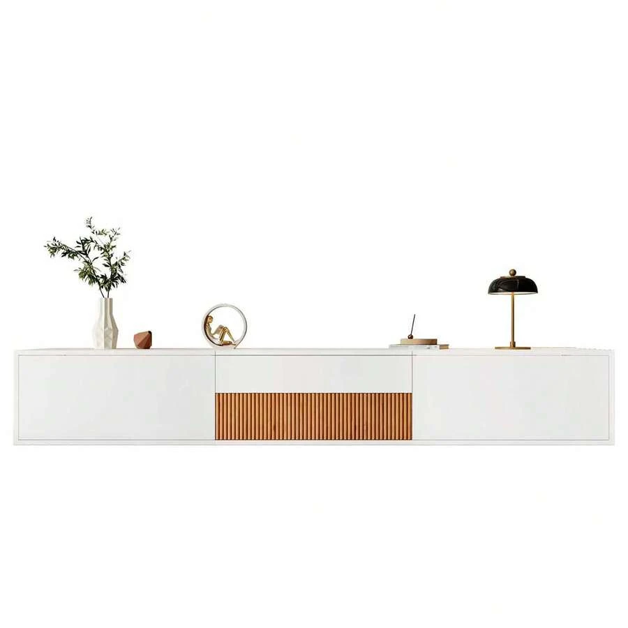 Modern TV Stand, TV Cabinet, TV Console, Low TV Stand. Unique Design - White - View 1