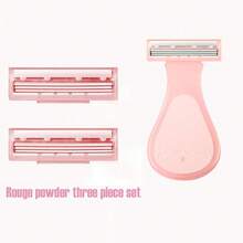 3pcs Women's Shaving Razor Set, Home Hair Removal Device For Underarm, Leg And Pubic Hair Trimming And Cleaning, Private Area Shaving Razor, Leg Shaving Razor, Replaceable Blade Head, Christmas, Back To School, Holiday, New Year Gift, Perfect Party Gift, Party Favor, Women's Gift, Perfect Gift For Mom - Multicolor - View 15