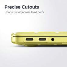 Polka Dot Style Compatible With Macbook Neo 13-Inch 2026 A3404 A18 Pro Chip, A3404 2026 Neo 13-Inch Ultra-Clear Crystal Fully Transparent Ultra-Thin Hard Shell Protective Case, Back To School Yellow Polka Dot - View 4