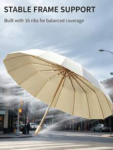 Multi-Rib Folding Umbrella, Small Size, Portable Windproof Travel Folding Umbrella, Portable Rain Umbrella, Lightweight Handheld Umbrella, Practical Commuting Accessory, Suitable For Outdoor Activities, Daily Outings And Short Trips - Multicolor - View 4