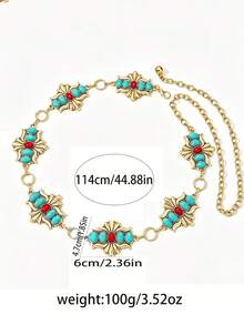 1pc Bohemian Vintage Waist Chain, Premium Exquisite Waist Chain, Women's Waist Chain, Women's Accessory - Gold - View 5