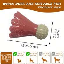 Durable Badminton-Shaped Dog Toy With Built-In Bell Sound, Teething And Dental Cleaning Ball, Interactive Boredom Buster For Small And Medium Dogs - Multicolor - View 12