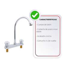 8" Kitchen Faucet With Acrylic Handles, Primo Essential, IUSA - Silver - View 5