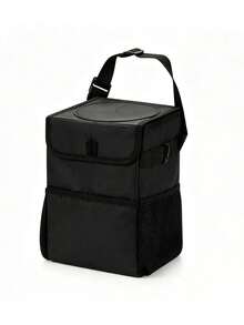 Car Trash Can With Storage Bag, Multi-Functional Hanging Car Trash Bag Holder, Suitable For Travel And Daily Commute, With Sealed Lid, Leak-Proof Design, Waterproof Fabric, Easy Installation, Car Accessories, Car Decor, Car Essentials - Multicolor - View 10
