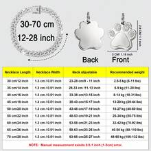 1pc Shiny Rhinestone Metal Cuban Chain Pet Dog Necklace Decoration, Paired With Sparkling Crystal Paw Print Dog ID Tag, Suitable For Female Dogs, Small And Medium-Sized Dogs, Daily Casual, Birthday Gift For Pets - Multicolor - View 3