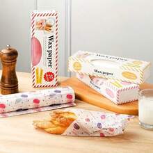 10/50pcs Premium Waterproof Wax Paper, Perfect For Picnic Food, Oil-Proof Packaging Paper, Suitable For Bread, Sandwich, Burger, Fries, Non-Stick Baking Paper, Ideal For Wedding, Party, Kitchen Baking Supplies - Pink - View 8