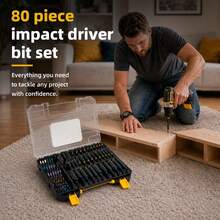 Universal 80 Units Magnetic Nut Driver Set Covering Metric & Imperial Dimensions, Socket Adapters And Compact Storage Box, Practical Tool Kit For Garage Projects And Household Repair Needs - black - View 2