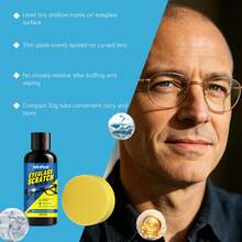 Eyeglass Scratch Repair Polishing Wax, Lens Scratch Removal Paste, Restore Clear Vision, Gentle Polishing Wax With Sponge Suitable For All Optical Lenses - Liquid - View 7