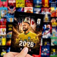 FIFA Panini 50pcs 2026 World Cup Football Stickers, Football Stars, National Teams, Trophies And Poster Style Designs, Suitable For Scrapbooking And Football Fans - Multicolor - View 5