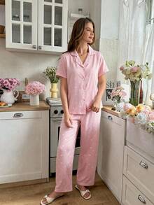 Milan-Patterned Pajama Set – Designed For Those Seeking A Blend Of Elegance And Comfort, This Pajama Set... - White - View 7