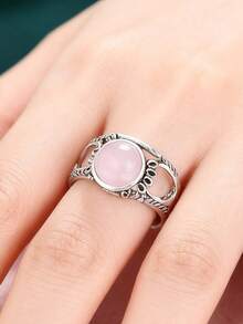 1pc Fashion Women's Ring, Suitable For Wedding, Engagement, Party, Valentine's Day Gift - Silver - View 7