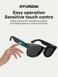 HYUNDAI M01 AI Smart Glasses, Bluetooth Earphones, Smart Translator, Cross-Language Communication Voice Assistant, Built-In Camera, Ultra-Long Battery Life, Low Latency, Music, Call, Conference, Office, Business, Travel, Wireless Glasses Earphones - Multicolor - View 4