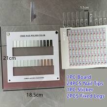 1 Set Gradient Acrylic Magnetic Nail Art Color Palette, Detachable Nail Tips Gel Nail Polish Display Board, Professional Nail Art Color Selection Storage Tool, Suitable For Nail Salon And Home DIY - Multicolor - View 8
