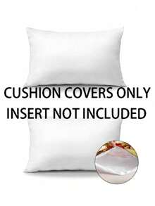2pcs/4pcs/6pcs Pure White Blank Pillow Covers, No Pillow Insert, Modern Minimalist Soft Lightweight Polyester Square Cushion Covers, Hidden Zipper, DIY Your Favorite Patterns, Suitable For Bedroom, Living Room Decoration - White - View 20