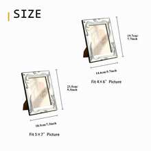 4*6" & 5*7" Glossy Silver Metal‑Glass Photo Frames With Embossed Scrollwork Pattern, Horizontal & Vertical Display For Home Decor - 1PC - View 2
