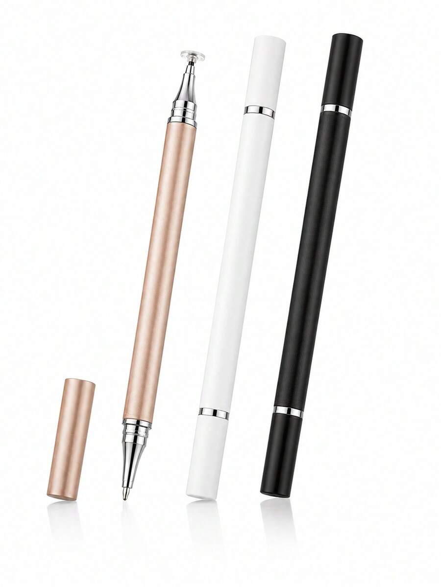 Universal 2-In-1 Touchscreen Stylus Pen, Disc Capacitive Pen With Suction Cup, Ballpoint Sketching Pen, Suitable For Phone, Tablet, Laptop