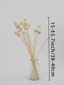 10/20入人造莖黃色金鈕扣花頭，大直徑約1.5英吋，適用居家裝飾、拍照道具、DIY婚禮裝飾 - 天藍色 - 查看 3