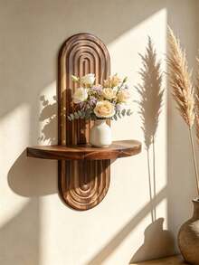 1pc/2pcs Bohemian Style Wavy Wooden Wall Frame Set, Rainbow Arch Farmhouse Wall Shelf, Easy To Install, Suitable For All Seasons, Living Room Wooden Wall Hanging Storage Rack, Christmas And Halloween Gift, Gift For Mom And Teacher, Home Decor - Suitable For Living Room, Bedroom, Bathroom, Room - Multicolor - View 15