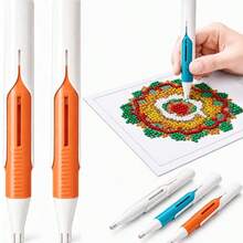 1/2/3 Sets Boîte de Stylo de Peinture de Diamant Automatique, Distribution Automatique de Perles, Rangement Facile, 3 Couleurs Disponibles, Convient aux Débutants, Artisanat DIY pour Adultes, Outils de Peinture de Diamant 5D, Passionnés de Peinture de Diamant, Cadeaux de Noël, Cadeaux d'Halloween - A - Voir 19