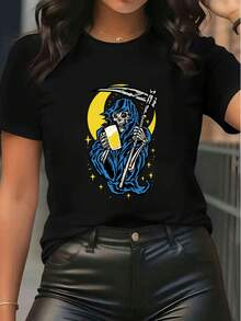 Women T-Shirts - 黑色 - 查看 1