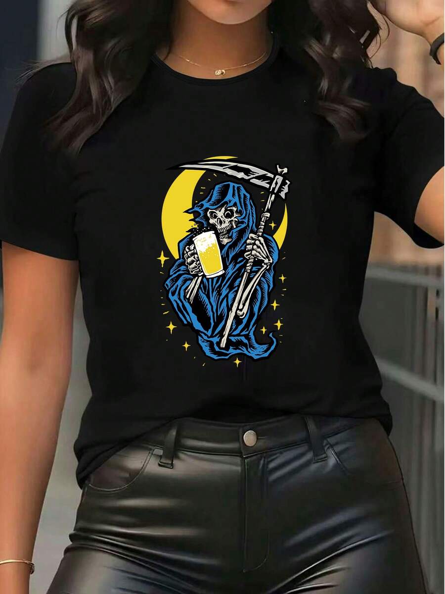Women T-Shirts - 黑色 - 查看 1