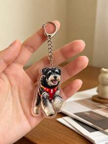 1/2 Pcs Custom Pet Photo Keychain, Custom Acrylic Key Chain, Personalized Bag Charm, Handbag Pendant, Gift For Pet Lovers - Multicolor - View 3