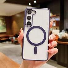Transparent PC Phone Case, Compatible With Galaxy A17 A07 A56 A26 A36 A37 A57 A16 A55 A25 A35 A15 A27 A05 A06 S26Ultra S25Ultra S24Ultra S23Ultra S22Ultra S25 FE S26 FE S24 S23 S22 Models, Macaron Color Phone Case, Phone Accessories, Summer - Dark Purple - View 5