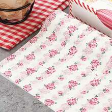 10/50pcs Premium Waterproof Wax Paper, Perfect For Picnic Food, Oil-Proof Packaging Paper, Suitable For Bread, Sandwich, Burger, Fries, Non-Stick Baking Paper, Ideal For Wedding, Party, Kitchen Baking Supplies - Pink - View 10