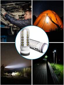 MOREKA linterna de luz de emergencia portátil, luz LED 3 en 1, luz para acampar al aire libre, puede ser portátil o iluminación interior - Blanco - Ver 9