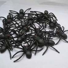 Mainan Laba-laba Hitam Realistis, Genggaman Seru, Laba-laba Palsu untuk Lelucon Festival Hantu Halloween, Laba-laba Realistis Ukuran Besar - MultiWarna - View 5