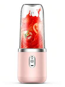 Blender Portabel 2 Buah, Juicer Mini Elektrik USB, Kapasitas 400ml, Dapat Diisi Ulang, Pembuat Smoothie Pribadi Nirkabel, Dilengkapi Gelas Minum Tambahan, Cocok untuk Rumah, Perjalanan, Gym, dan Dapur. Blender untuk Jus Buah dan Sayuran. - MultiWarna - View 11