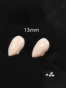 1 Pair Resin Fangs, Suitable For Cosplay Props, Vampire Teeth, Zombie Teeth, Tiger Teeth, Christmas Costume Accessories - Multicolor - View 7