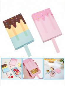 1/5/10pcs Pull-Out Gift Boxes, Creative Stick-Shaped Gift Packaging, Colorful Drip And Sprinkle Design, Drawer-Style Gift Boxes, Suitable For Party Favors, Small Gifts And Souvenirs, Suitable For Adults, Guests, Birthday, Wedding, Anniversary, Holiday And Celebration Decoration - Multicolor - View 8