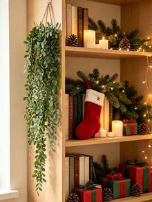 1pc Artificial Hanging Plant, Mandala Vine Hanging Wall Plant For Indoor And Outdoor Decor, Perfect For Rooms, Kitchens, Home, And Wedding Decorations. - Green - View 6