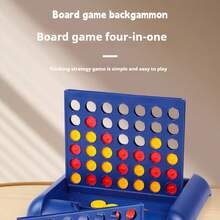 A 3D Portable Four-In-A-Row, Tic-Tac-Toe Desktop Game, Board Game, Multiplayer Game, Suitable For Multiple Players, Can Be Given As A Gift - Multicolor - View 4
