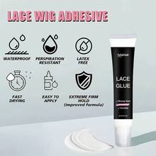 Lem Wig Renda Tahan Air 20ml/0.68fl.Oz - Daya Rekat Kuat, Tak Terlihat, Cepat Kering dan Mudah Dilepas - Perekat Wig Tanpa Bau, Cocok untuk Semua Wig Wanita dan Pria - 20 ml - View 6