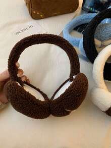 1pc Winter Plush Earmuffs, Warm And Cute, Five-Pointed Star Foldable Windproof Earmuffs - Multicolor - View 8
