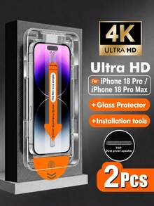 Pelindung Layar Kaca Tempered 9D Full Screen, Kompatibel dengan iPhone 18 Pro/18 Pro Max/17 Pro Max/17 Air/16 Pro Max/16E/15/14 Plus/13/12 Mini/11 Pro Max/X/XS Max, Aplikasi Film Penghilang Debu Otomatis, Definisi Tinggi dan Transparansi Tinggi, Anti Sidik Jari dan Anti Gores, 9H Tahan Ledakan yang Ditingkatkan, Pemasangan Cepat Bebas Gelembung, Perlindungan Tepi Cakupan Penuh, Pelindung Layar Ramah Casing Ponsel - Clear - View 7