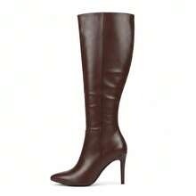 Women Knee-High Boots - Wood - View 2
