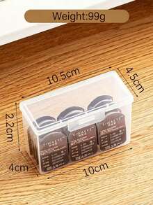 1 hộp đựng kính áp tròng dùng một lần hàng ngày, hộp đựng trong suốt chống bụi dung tích lớn có nắp đậy - Trong sáng - Xem 8