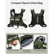 NEWHEY Áo vest chạy bộ đeo trước ngực nhẹ, chống nước, có ngăn đựng điện thoại tích hợp, phù hợp cho tập thể dục, đạp xe, leo núi - Nhiều màu - Xem 4