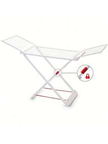 1‑Piece Clothes Drying Rack, Wide Drying Platform, Stable Cross‑Shaped Support Frame, Suitable For Both Indoor And Outdoor Use, Space‑Saving For Storage. - A - View 7